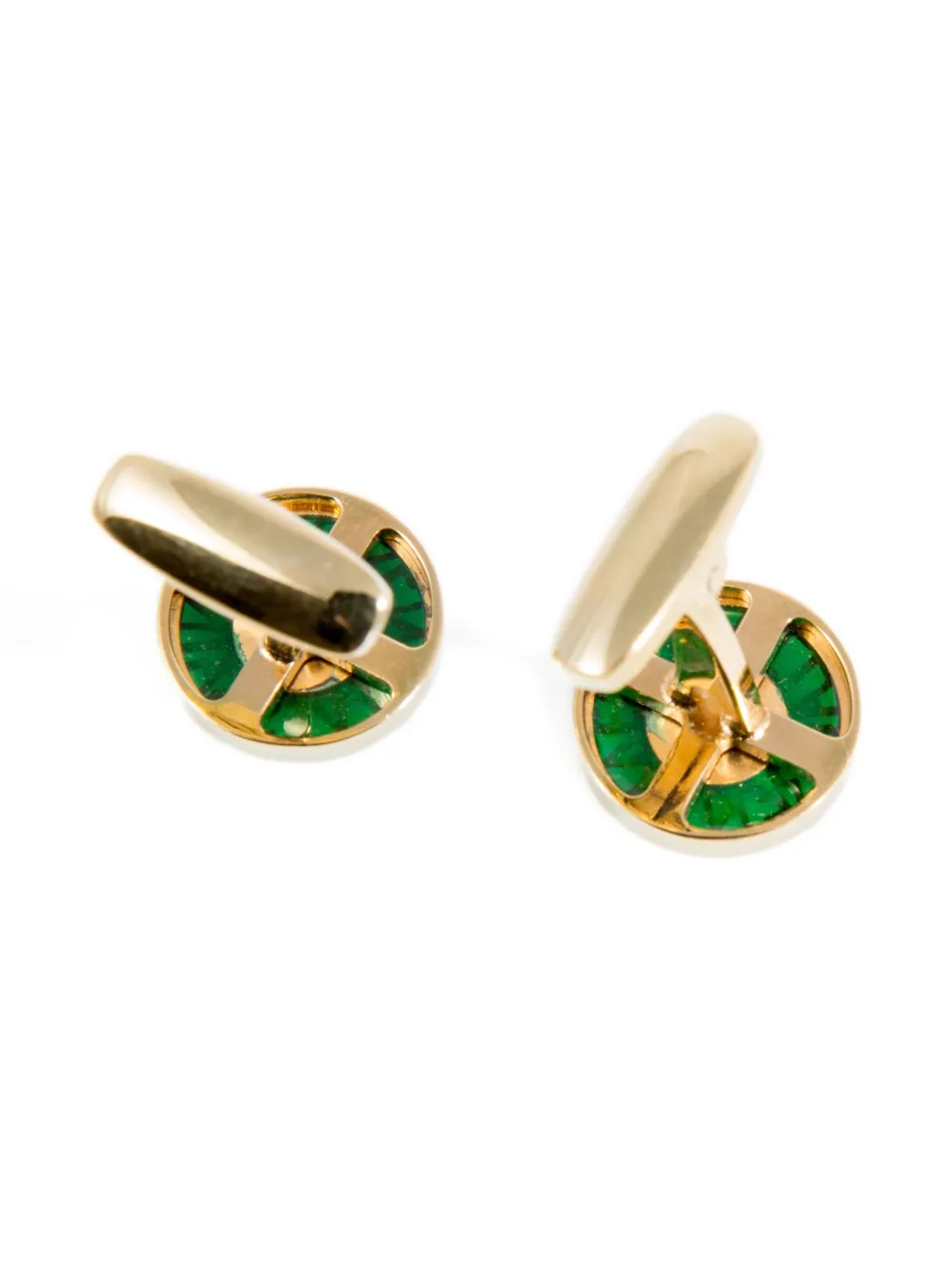 SAINT LAURENT Pre-owned 1990s Round Cufflinks In Gold