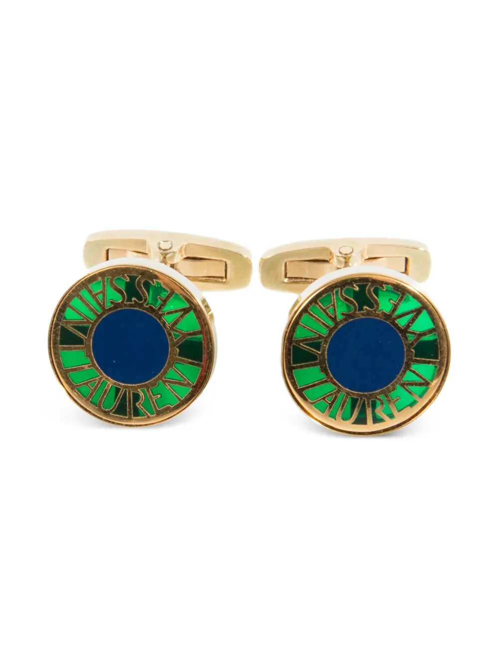 Saint Laurent Pre-Owned 1990s round cufflinks | Gold | Image 1