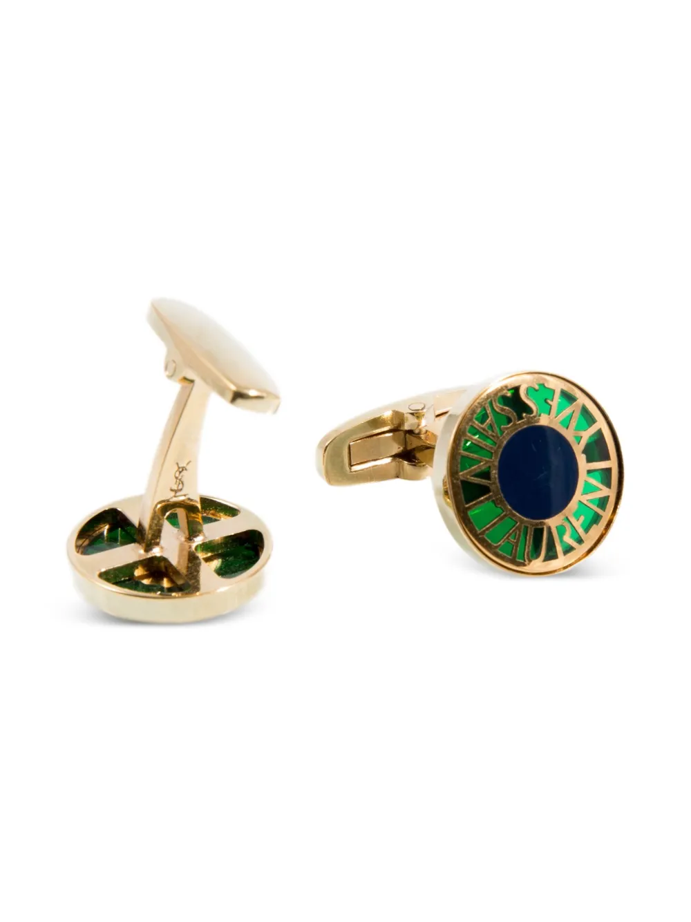 Saint Laurent Pre-Owned 1990s round cufflinks | Men | Image 2