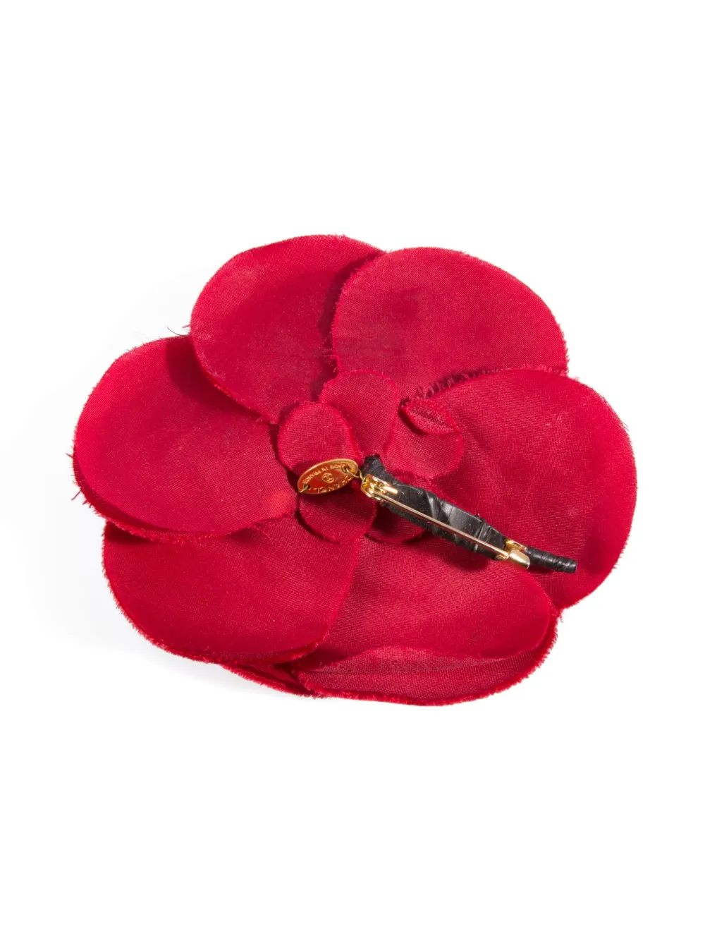 CHANEL Pre-Owned 2000s camelia brooch - レッド