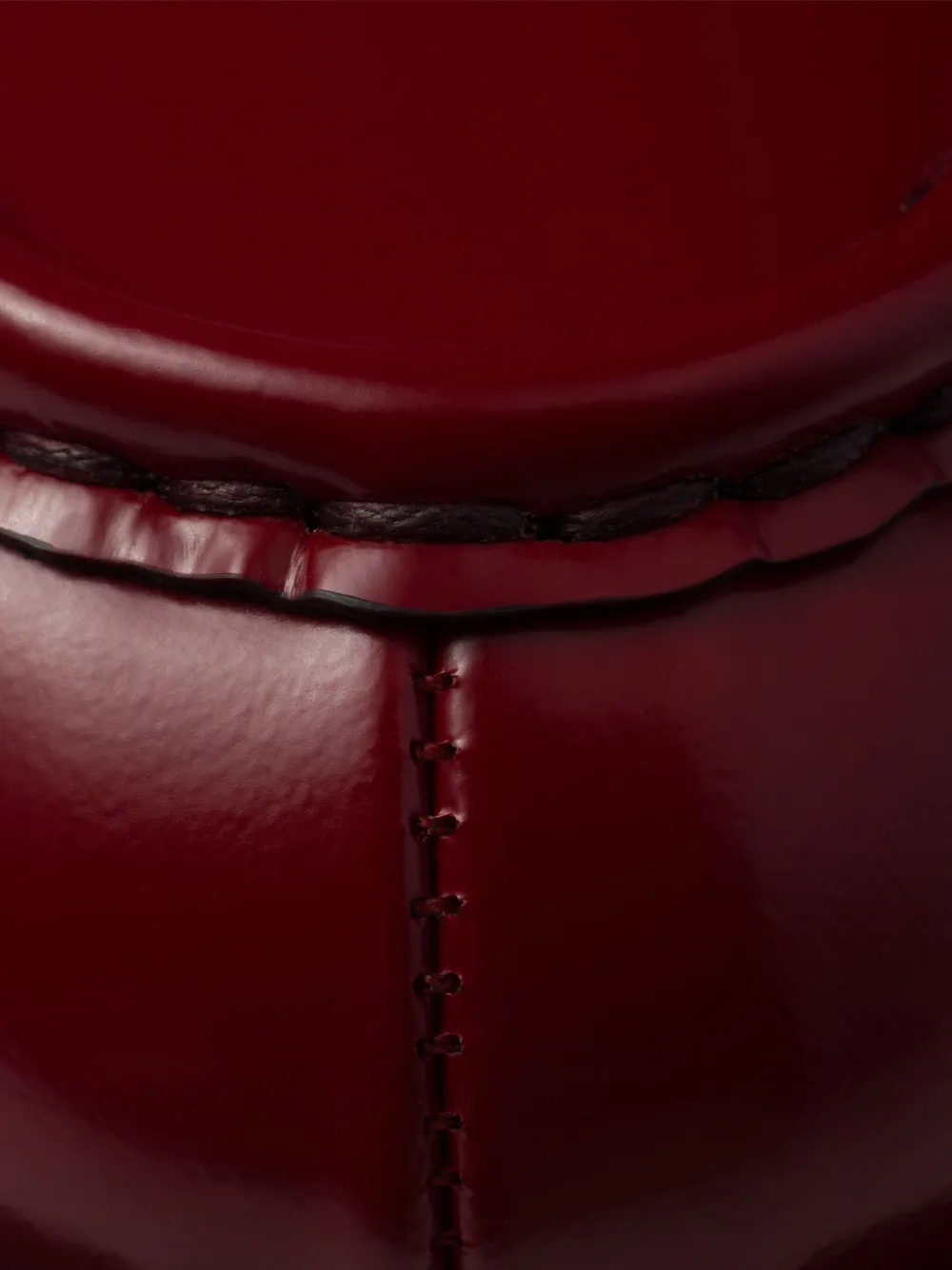 Prada Leather Logo Loafers In Red