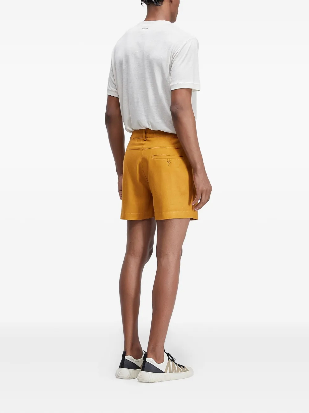 Osklen Linnen shorts met plooien Geel