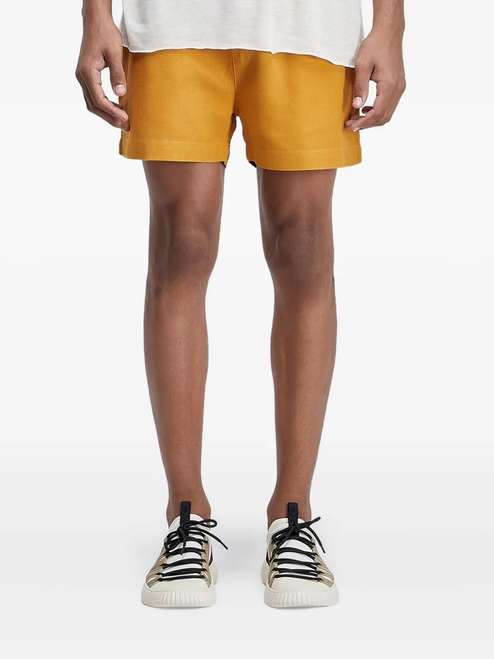 Osklen linen pleats short | Yellow | Image 1