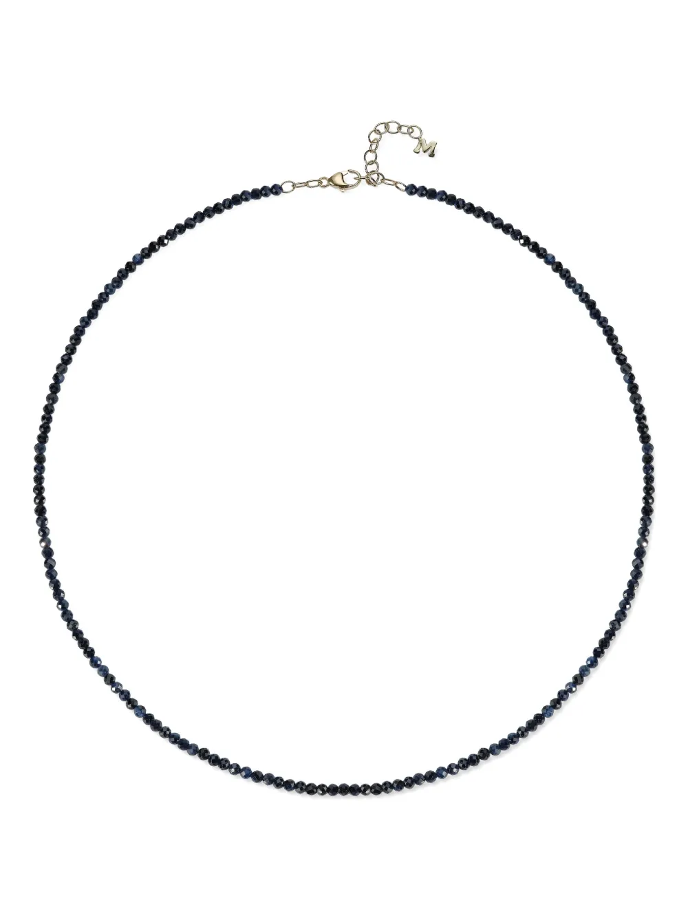 Mateo 14K yellow gold sapphire beaded necklace - ブルー