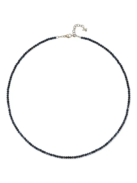 Mateo 14K yellow gold sapphire beaded necklace