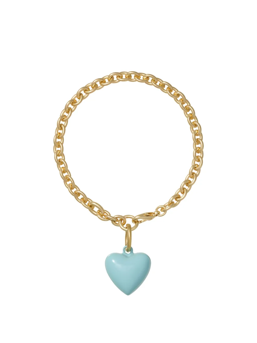 Roxanne Assoulin The Mini Puffy Heart-charm Bracelet In Gold