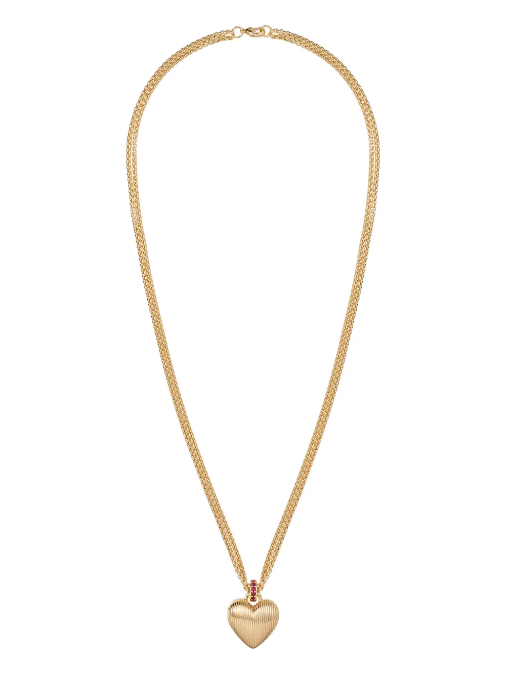 Roxanne Assoulin Mini Florentine Heart-pendant Necklace In Gold
