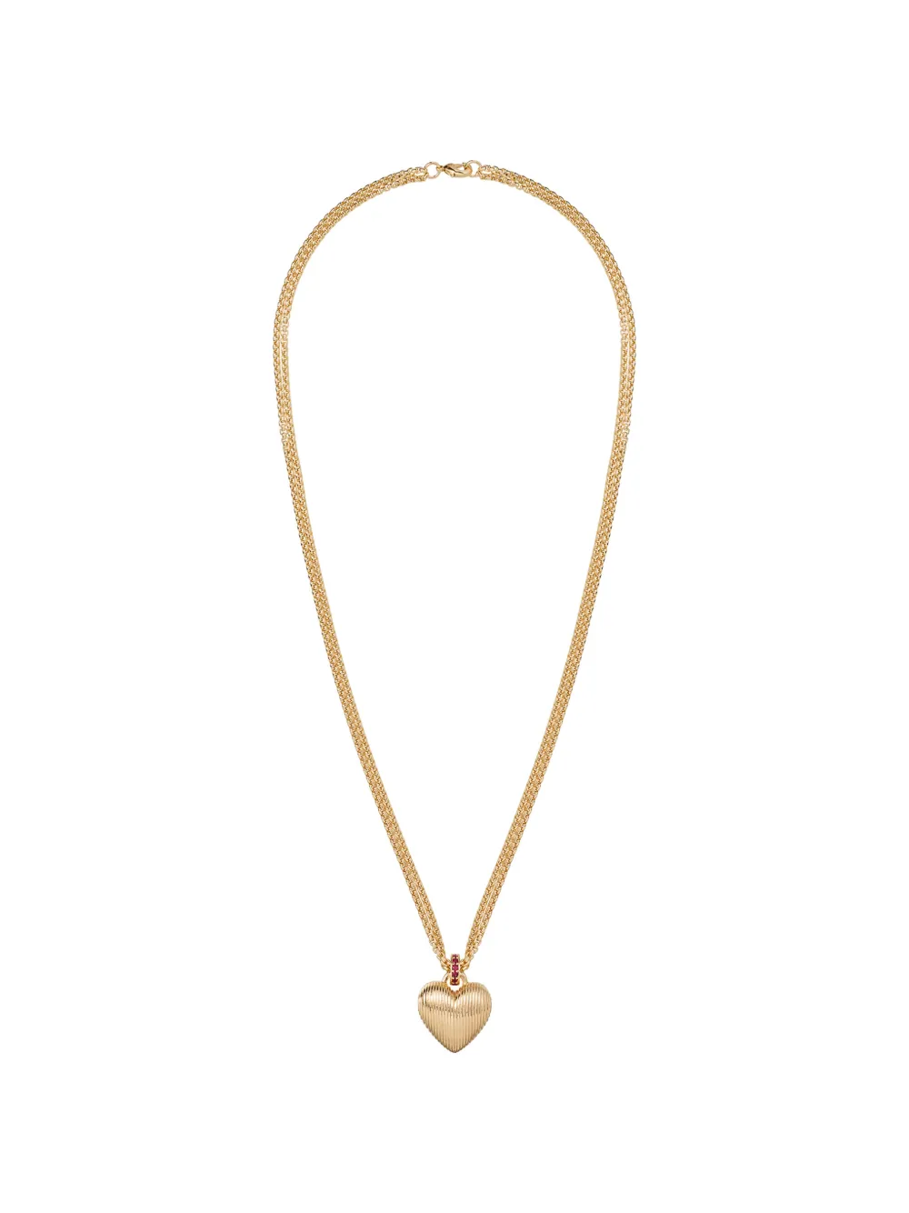 Roxanne Assoulin Mini Florentine Heart-pendant Necklace In Gold