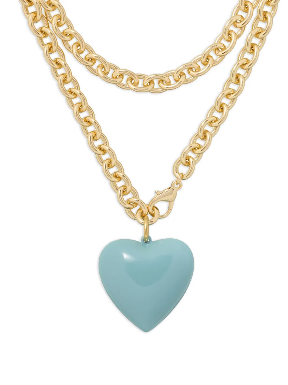 Big Puffy Heart Charm Necklace