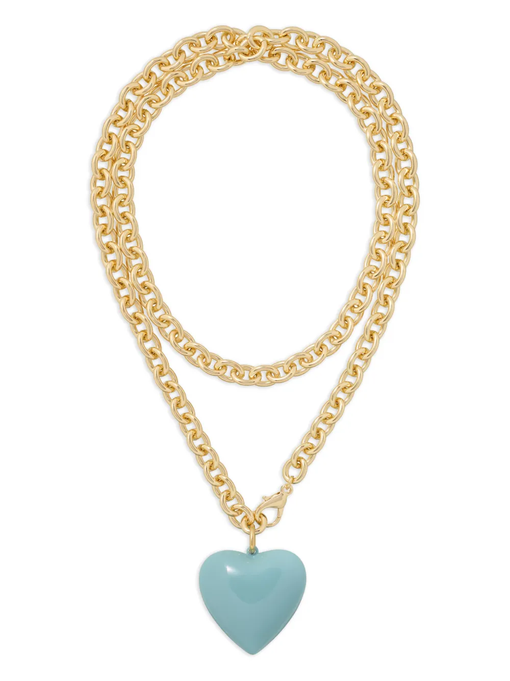 Roxanne Assoulin Big Puffy Heart Charm necklace - Gold
