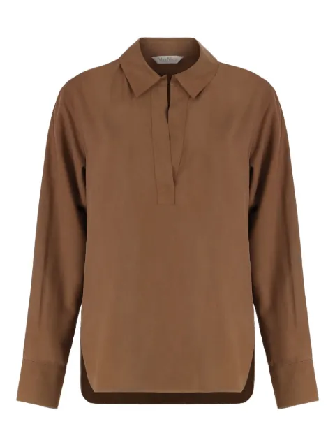 Max Mara rounded hem silk fabric shirt