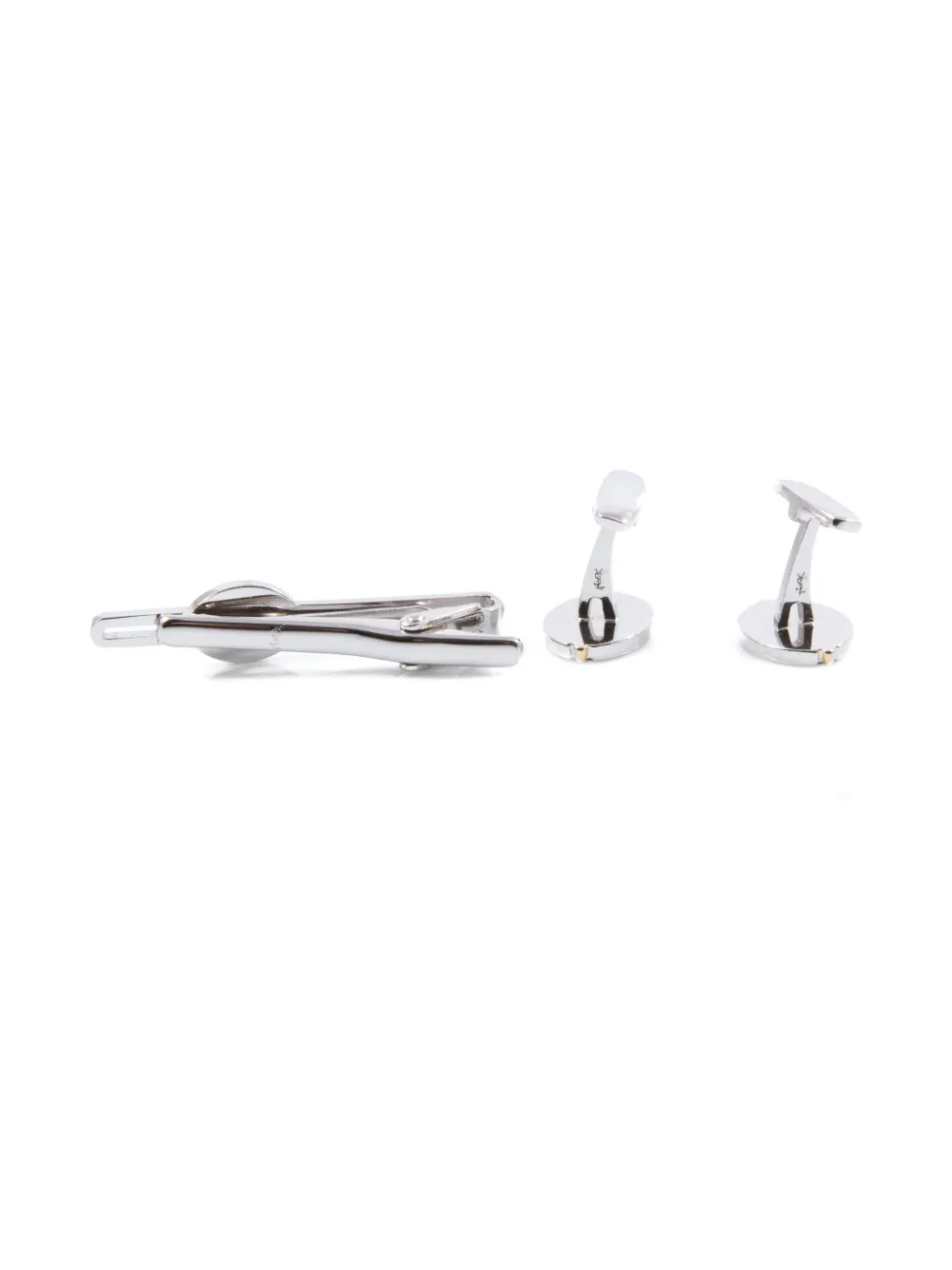 Saint Laurent Pre-Owned 1990s Cassandre logo cufflinks and tie clip set | Men | Image 2