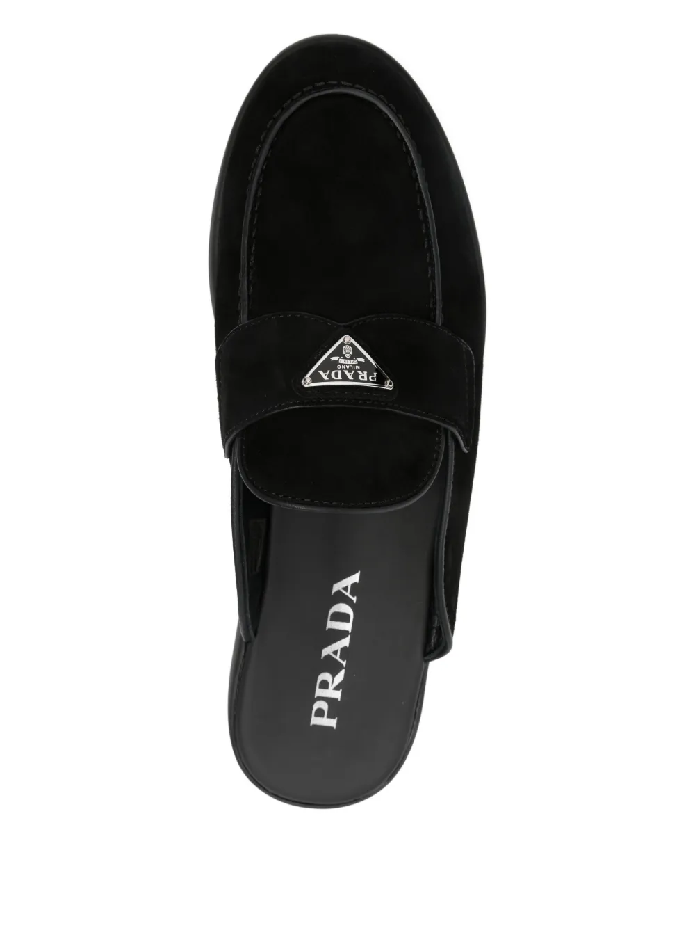 Prada Muiltjes met logoplakkaat Zwart