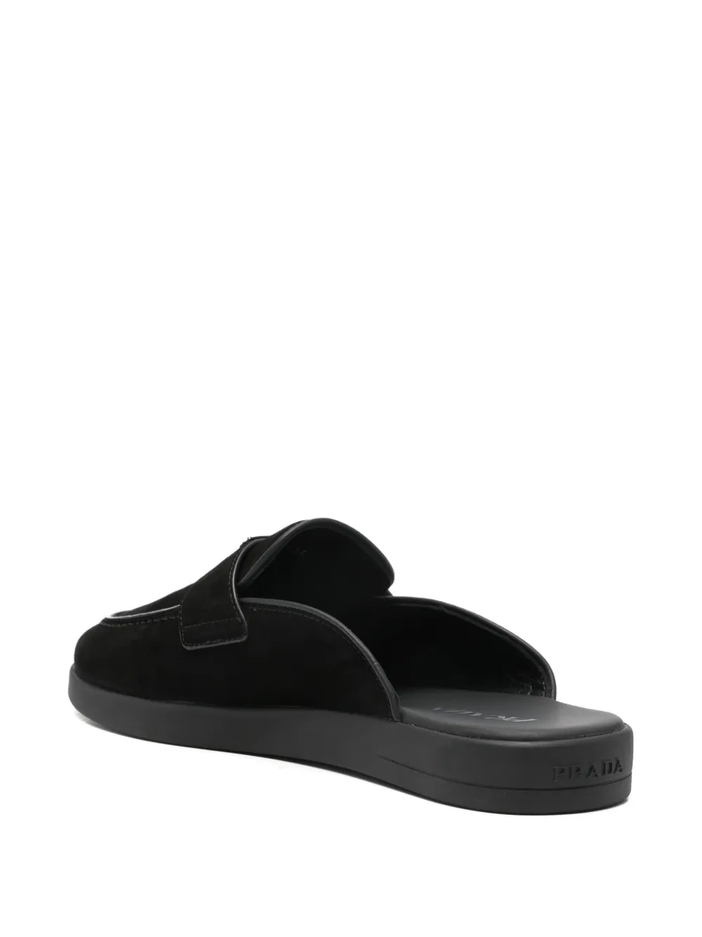 Prada Muiltjes met logoplakkaat Zwart