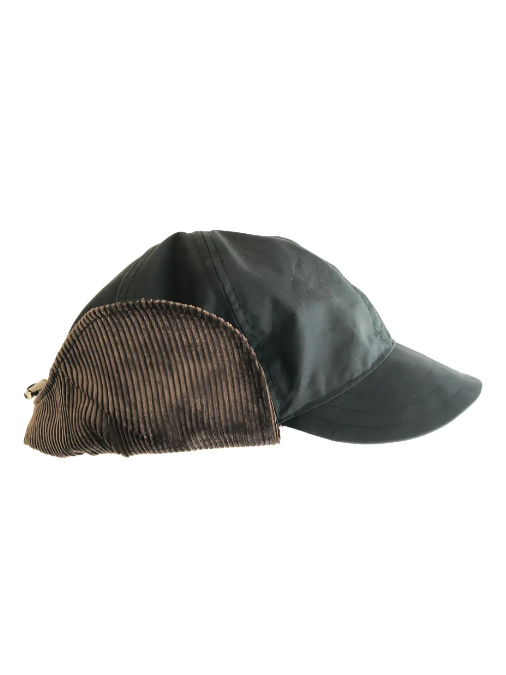 3Man corduroy-detail baseball cap - Zwart