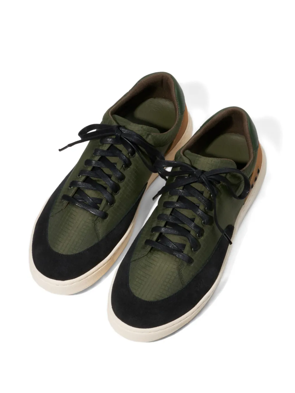 Osklen Panelled Lace-up Sneakers In Green