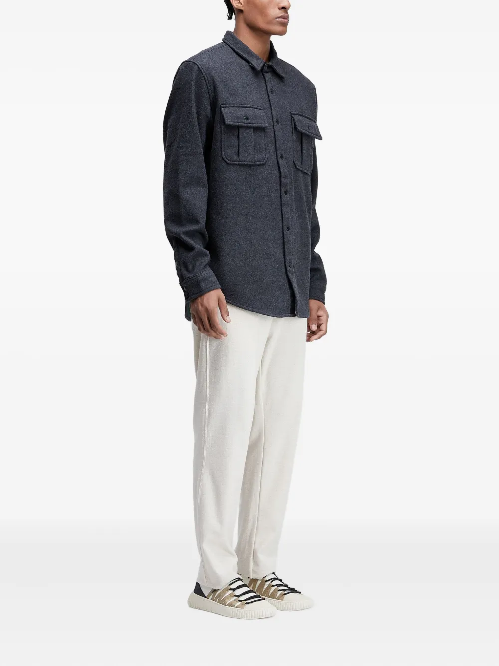 Osklen Ulina Mescla button pocket shirt - Zwart