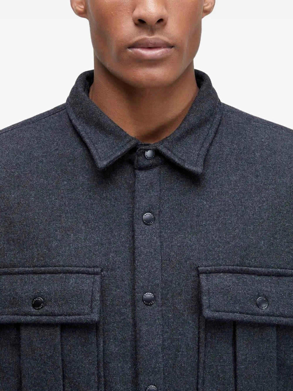 Osklen Ulina Mescla Button Pocket Shirt In Gray