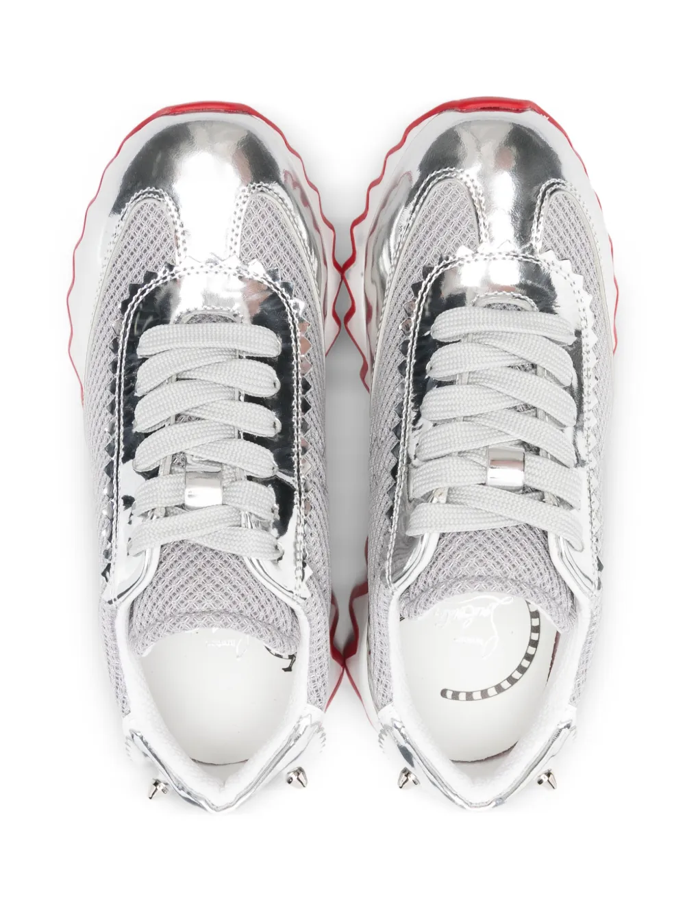 Christian Louboutin Kids panelled sneakers Zilver