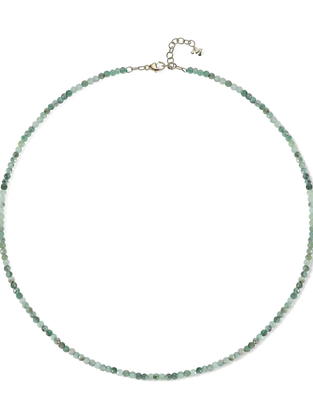 Mateo 14k Yellow Gold Emerald Beaded Necklace In Green