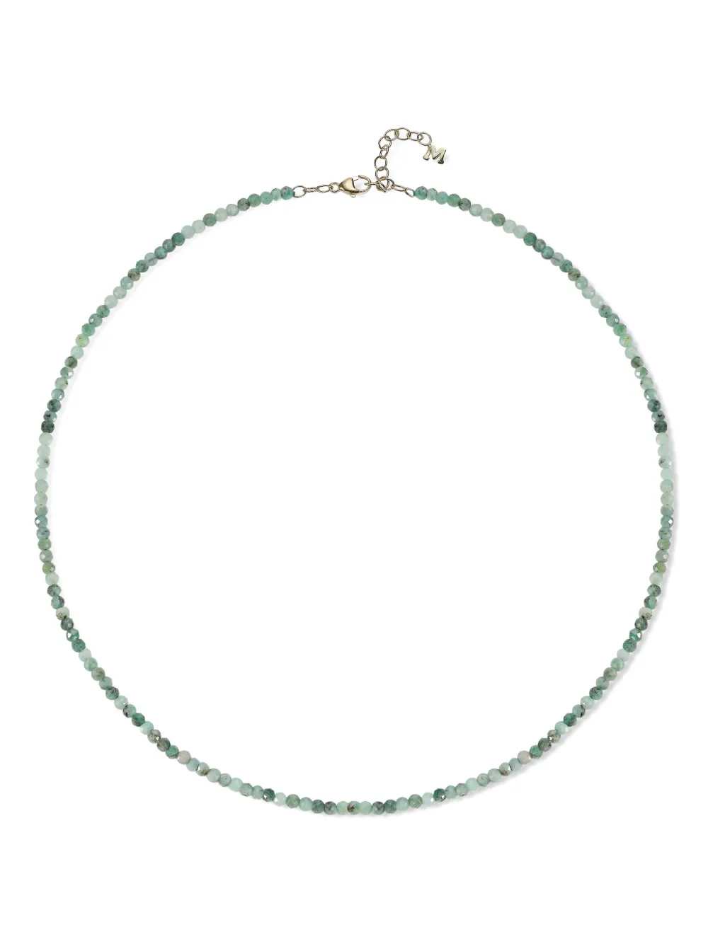 Mateo 14K yellow gold emerald beaded necklace - グリーン
