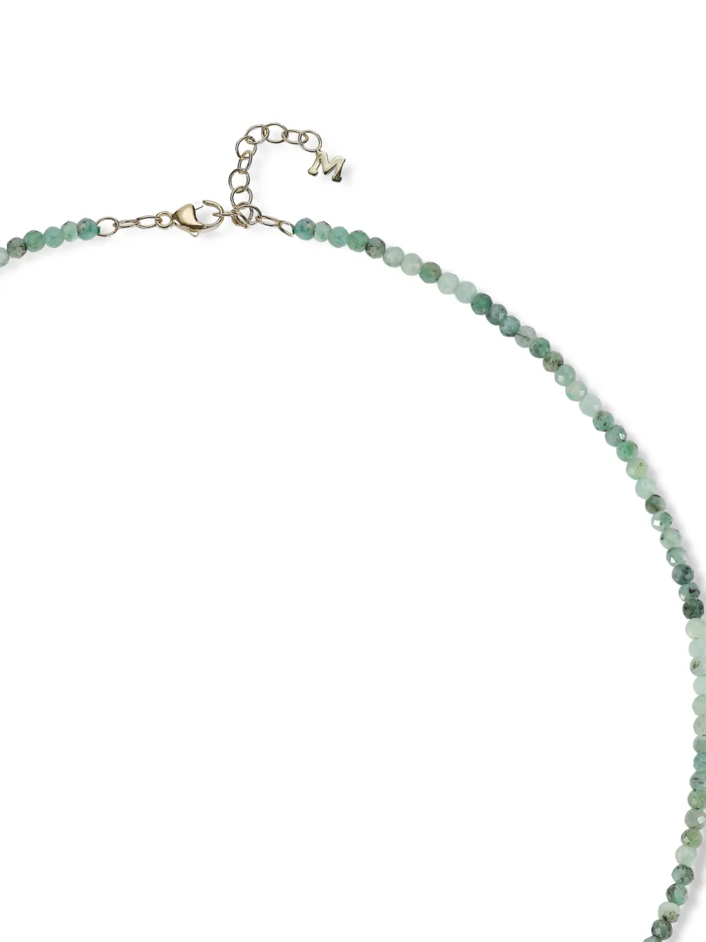 Mateo Emerald Beaded Necklace in Green, view 3