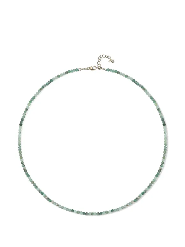 Mateo Emerald Beaded Necklace in Green