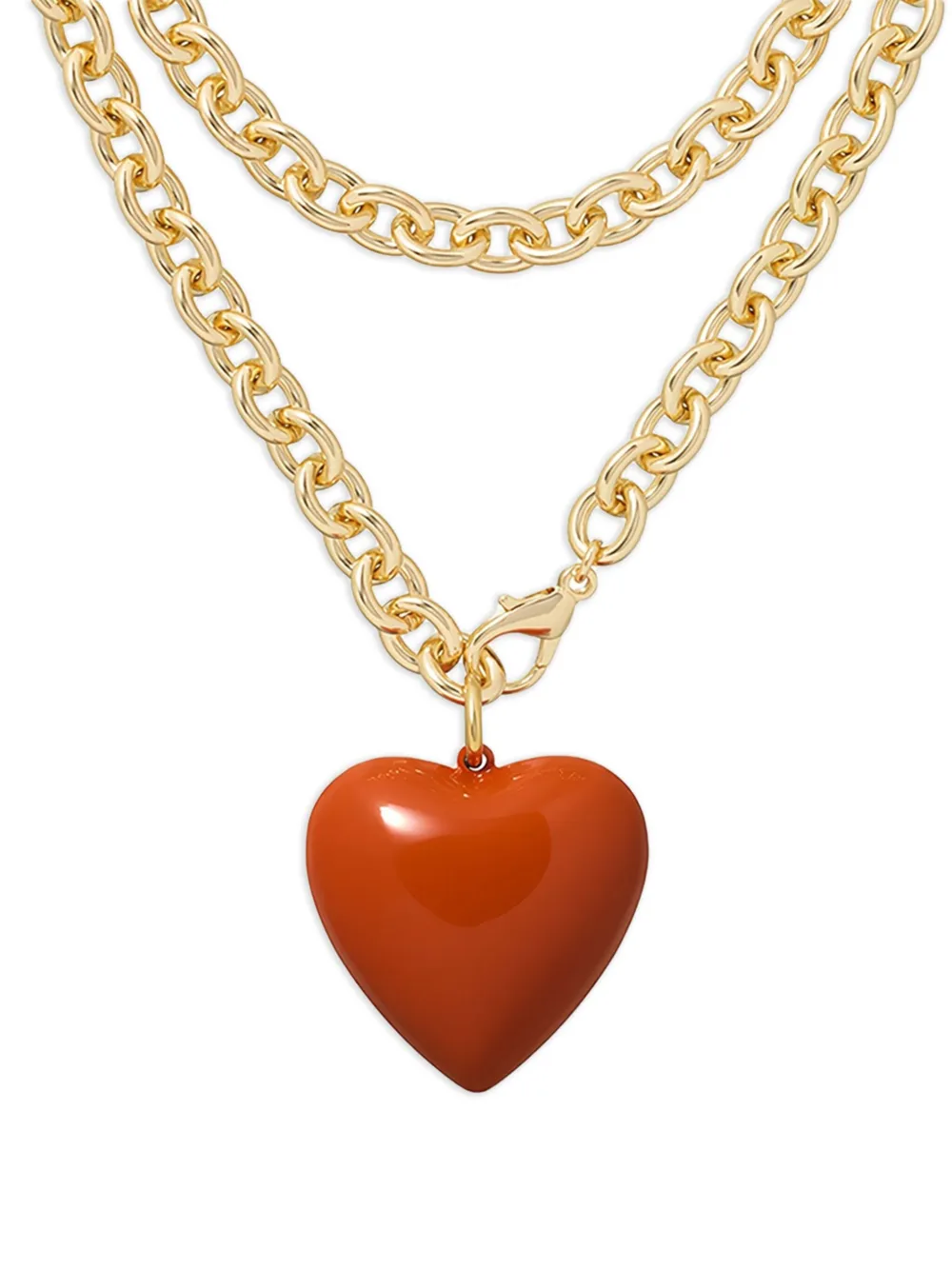 Roxanne Assoulin The Big Puffy heart-charm necklace - Goud