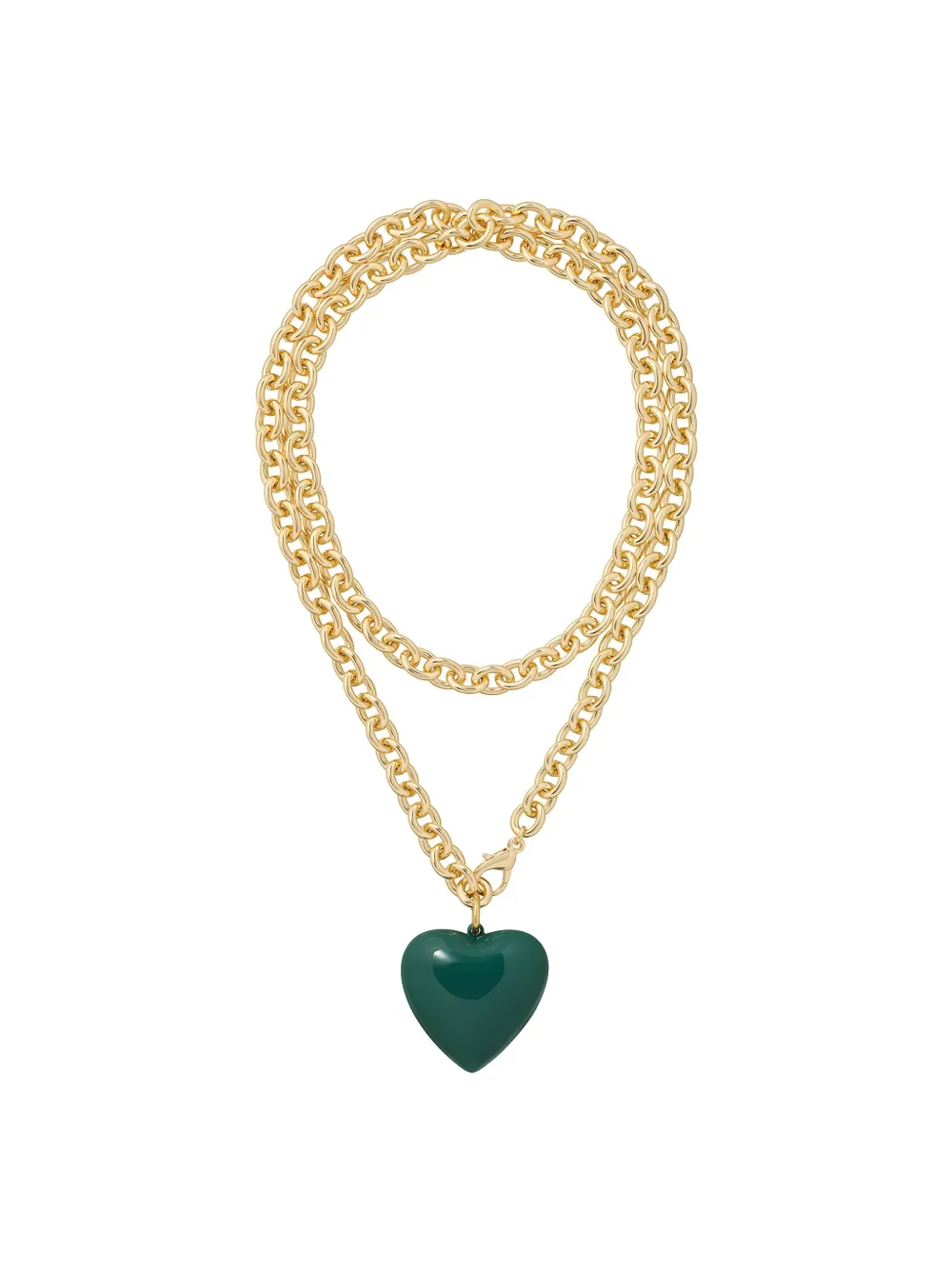 Roxanne Assoulin The Big Puffy Heart-charm Necklace In Gold