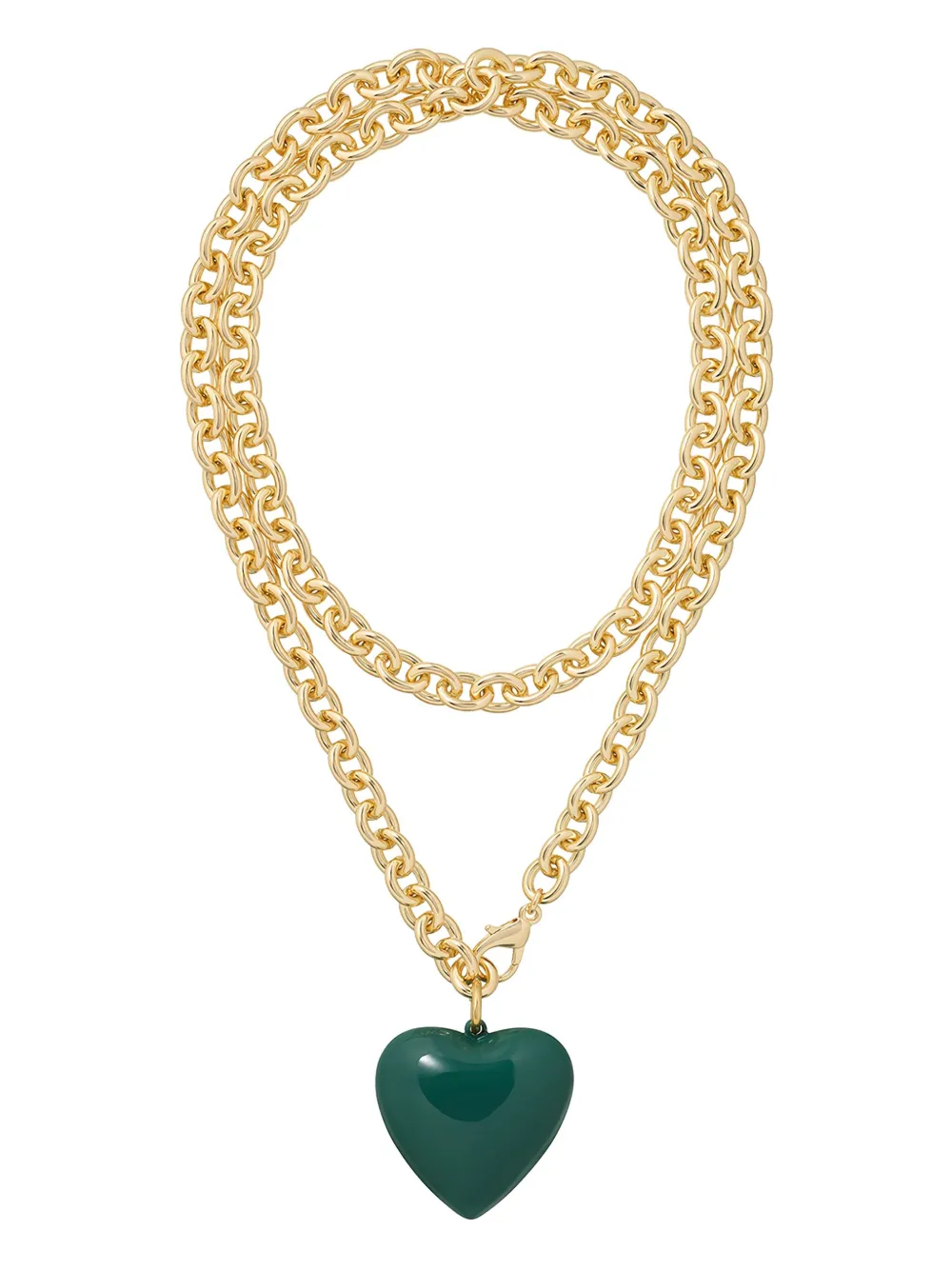 Roxanne Assoulin The Big Puffy Heart-charm Necklace In Gold