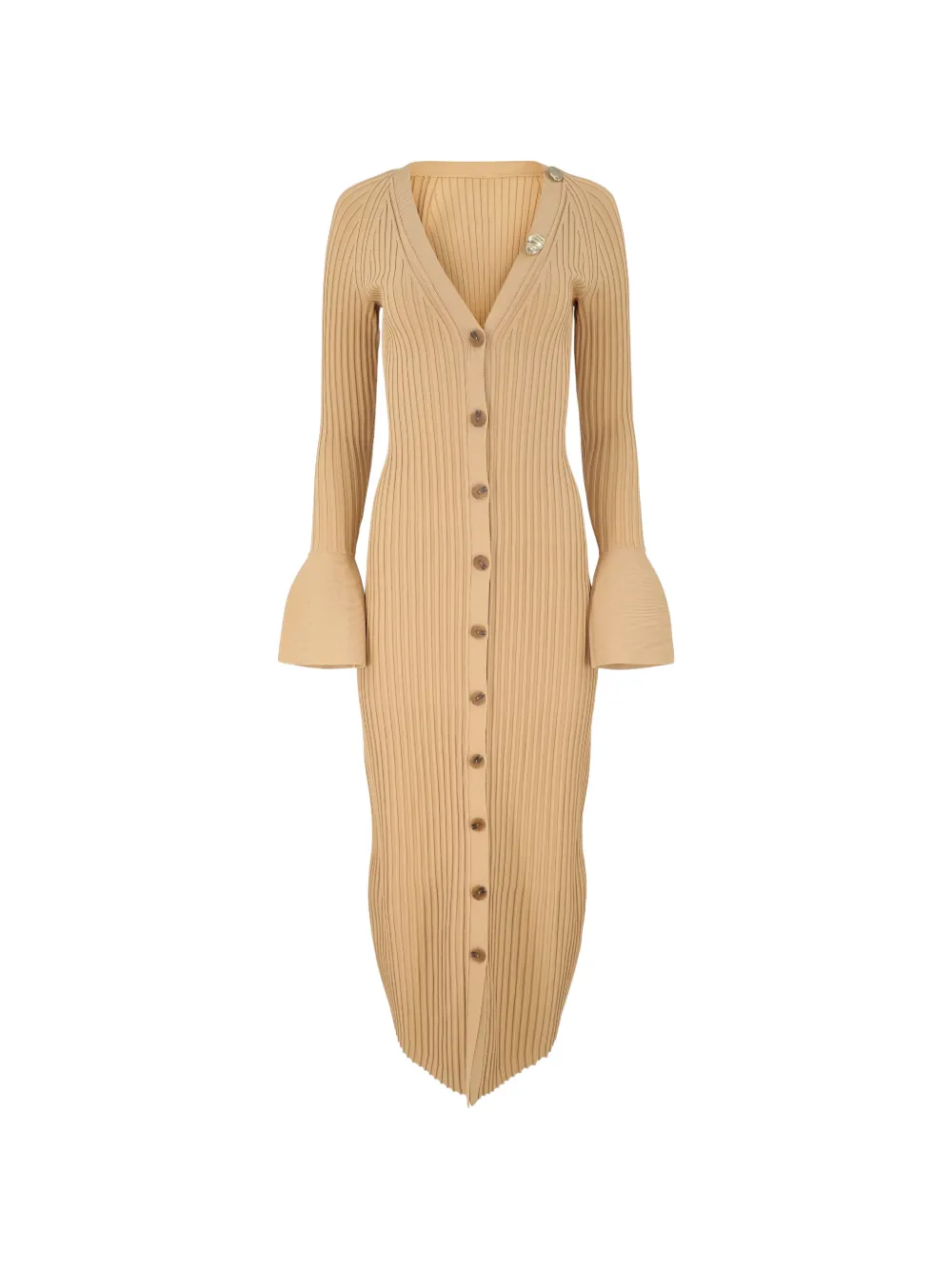 Alexis Trisha bell-sleeve midi dress - Marrone
