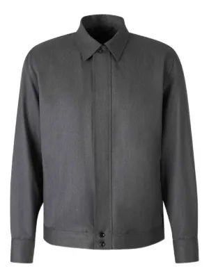 Giorgio Armani ジップアップ ボンバージャケット | ブルー | FARFETCH JP