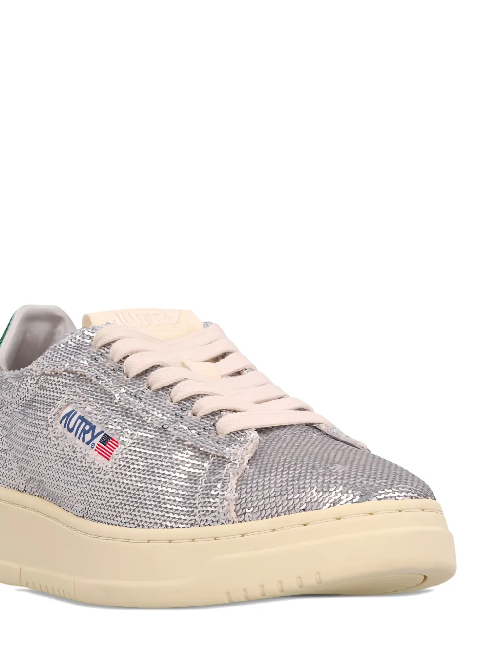Autry Dallas Sequinned Trainers In Metallic