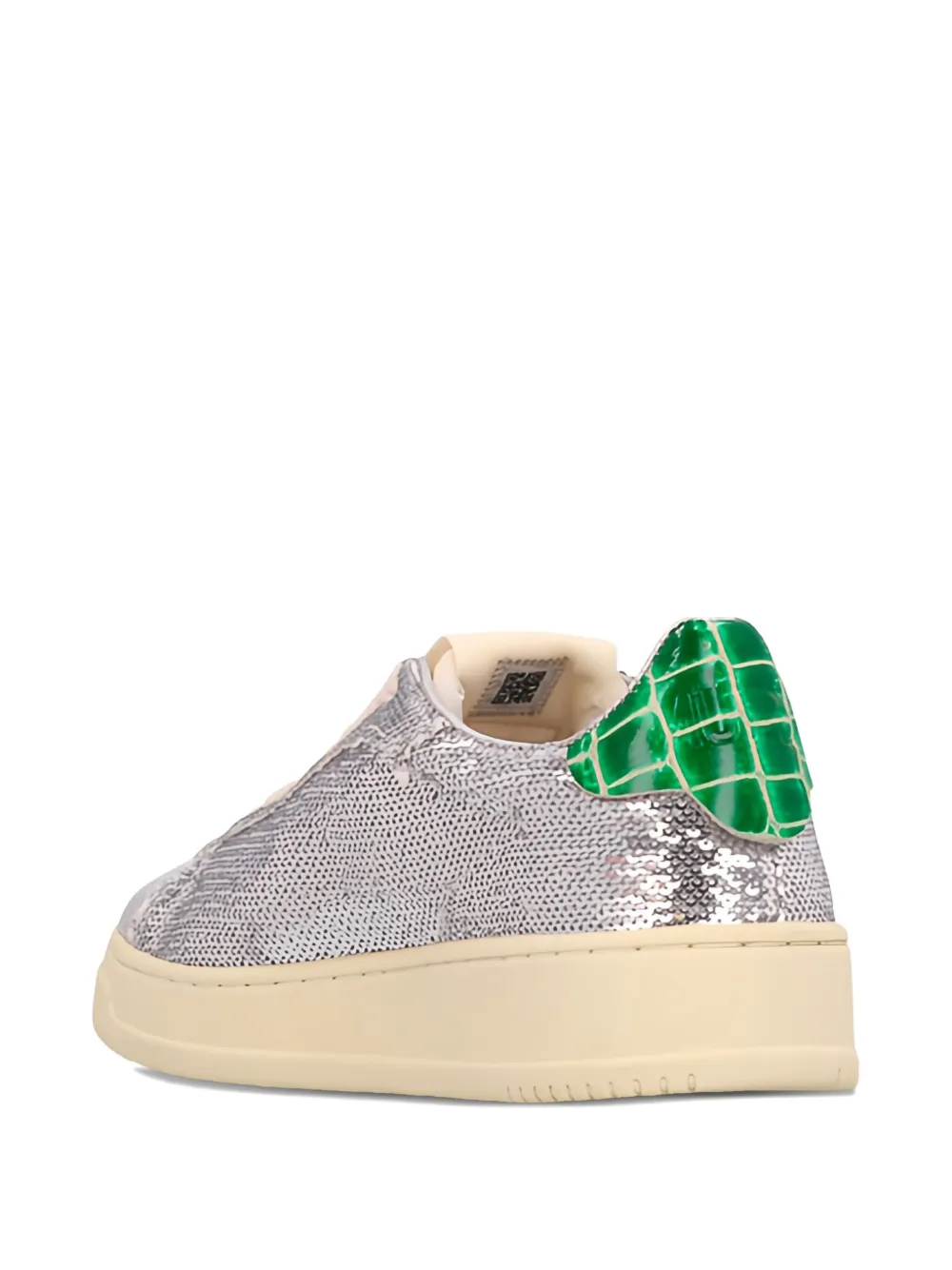 Autry Dallas Sequinned Trainers In Metallic