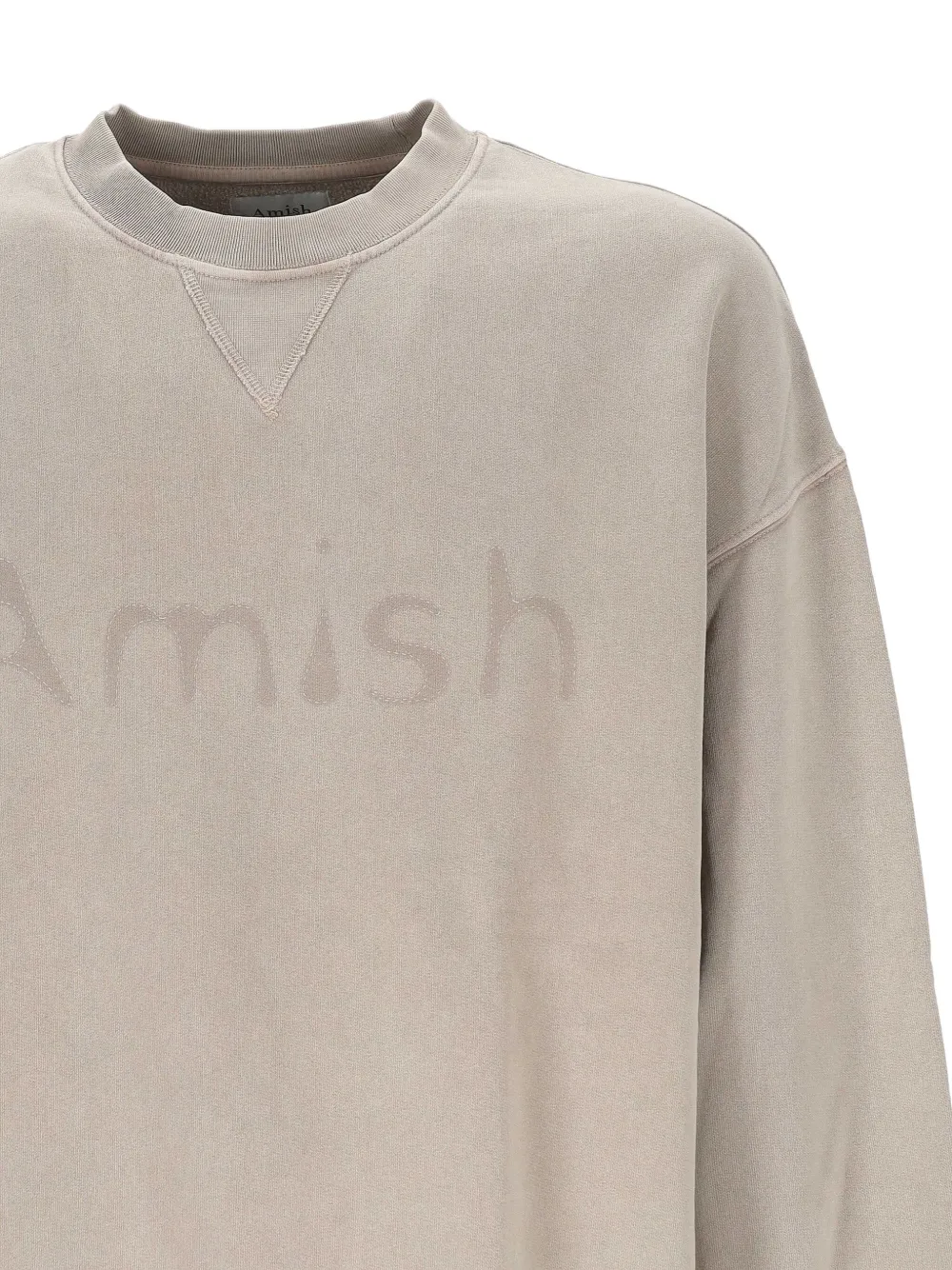 AMISH Sweater met ronde hals Beige
