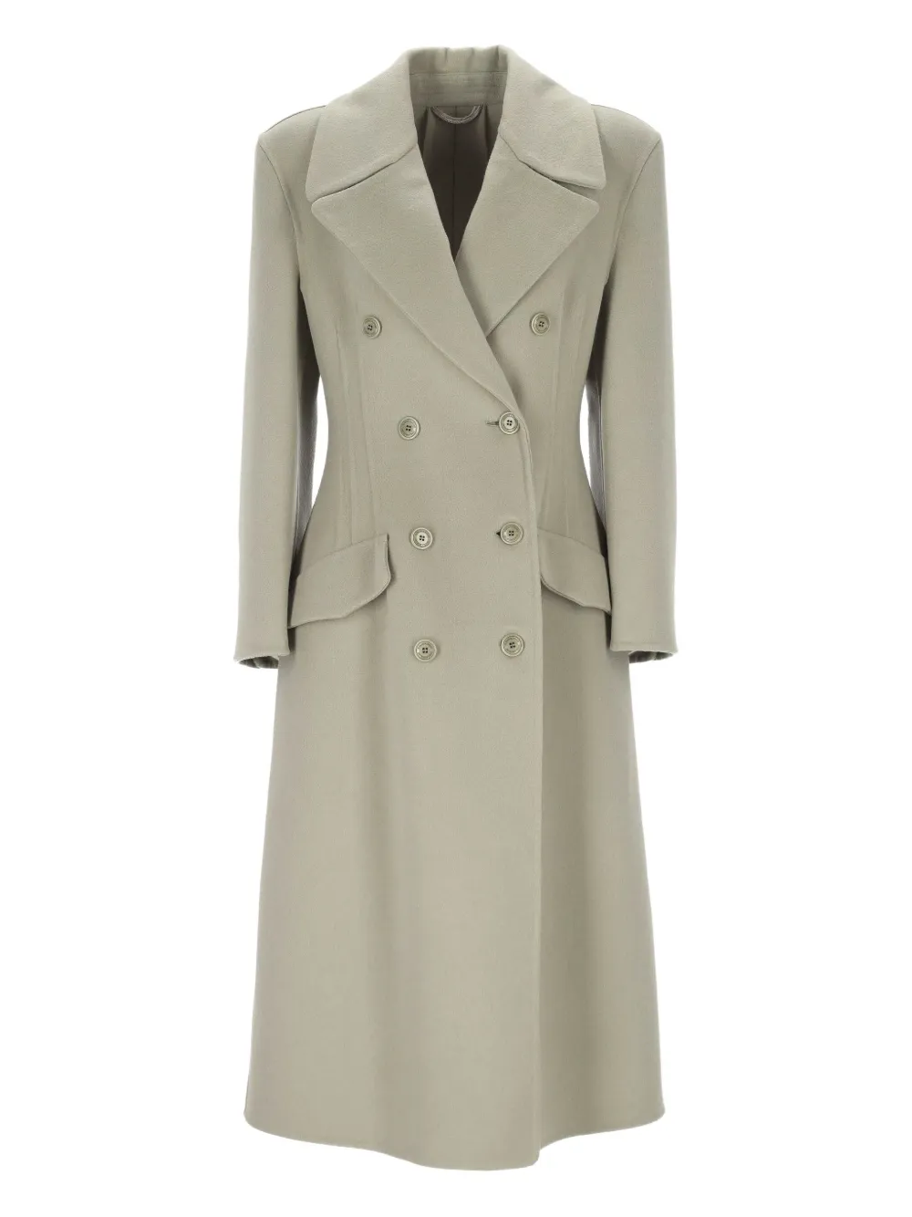 Ermanno Scervino Double-breasted Coat In Neutral