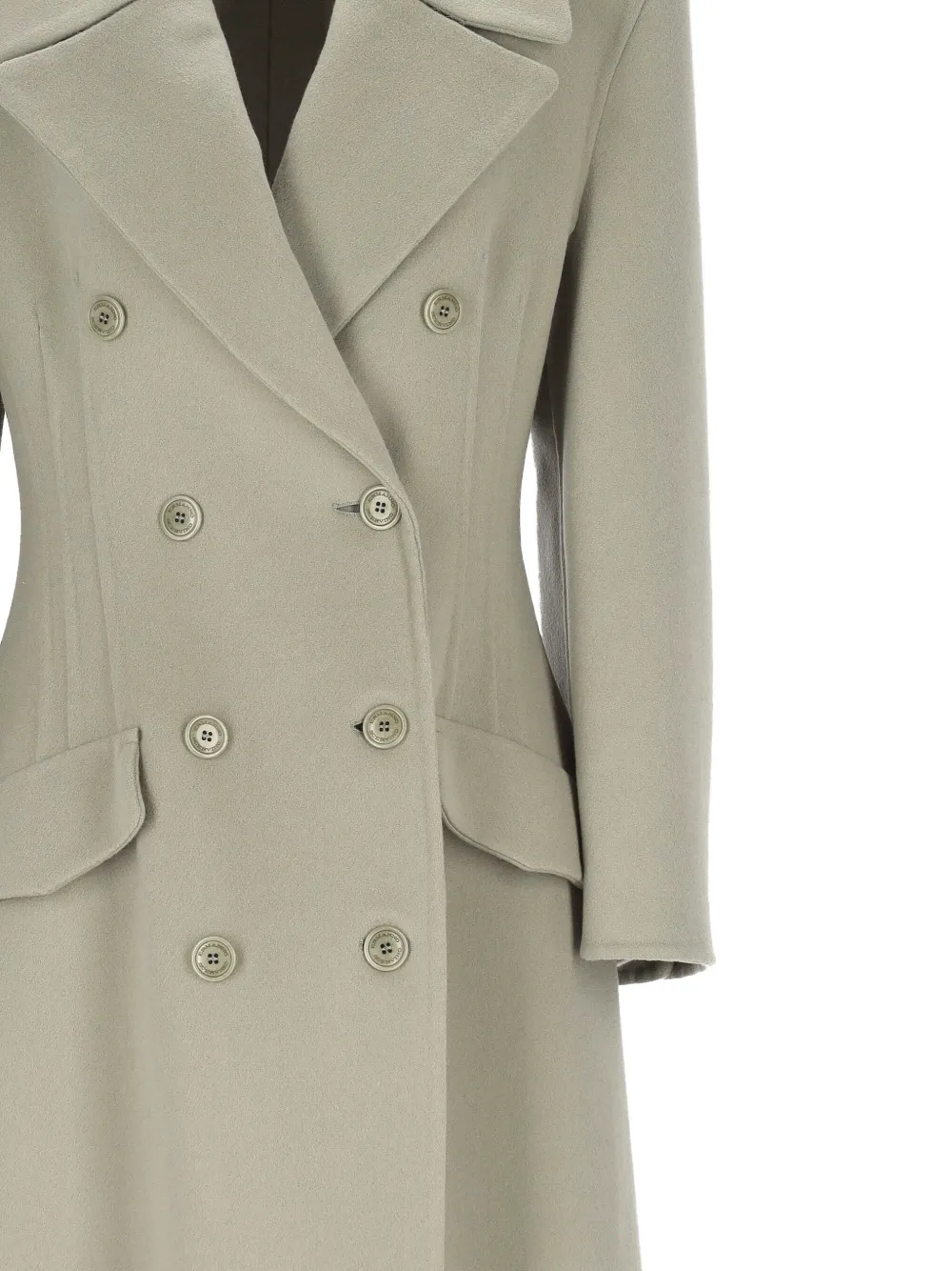 Ermanno Scervino Double-breasted Coat In Neutral