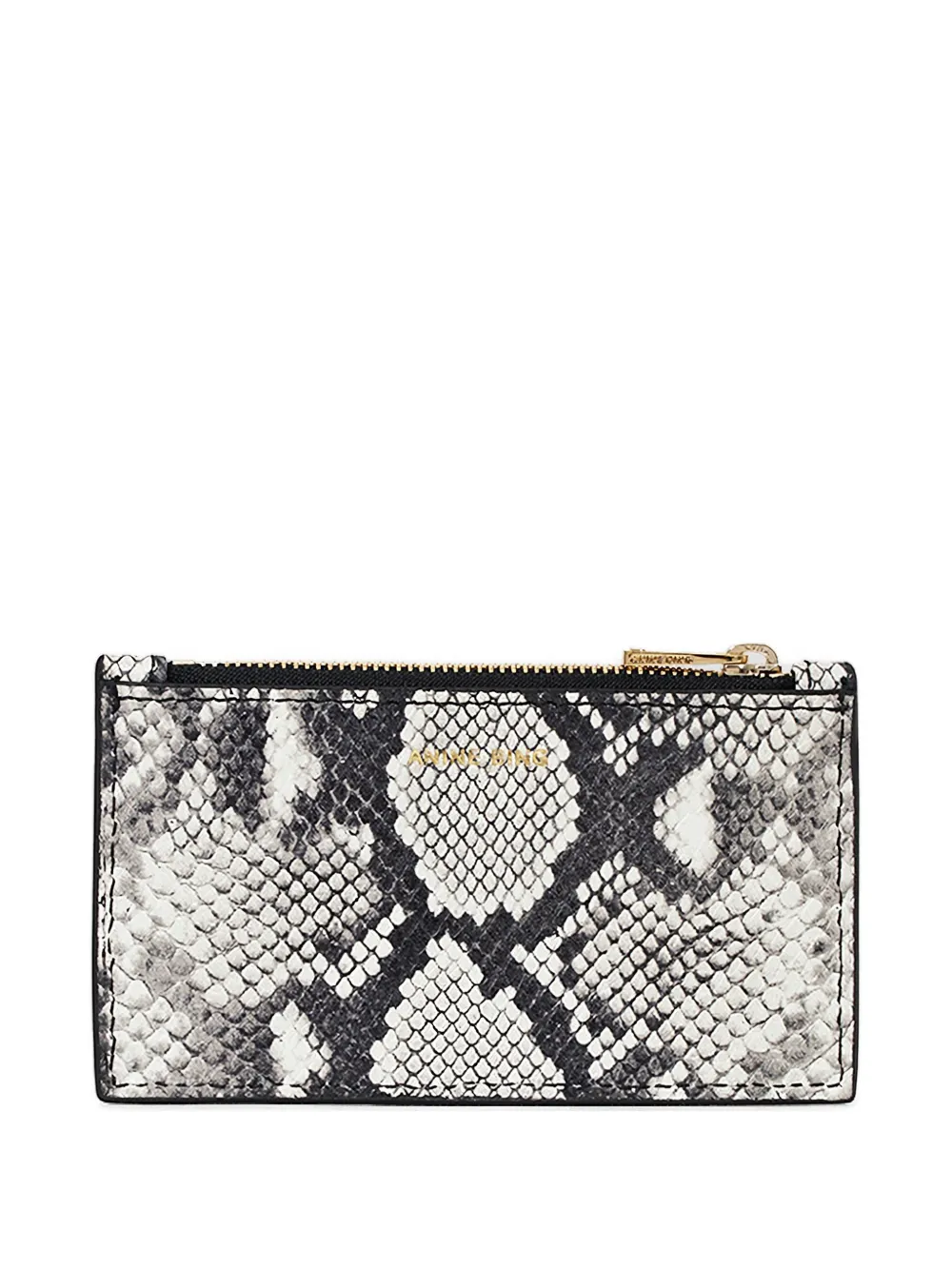 ANINE BING Lucy python zip wallet | White | Image 1