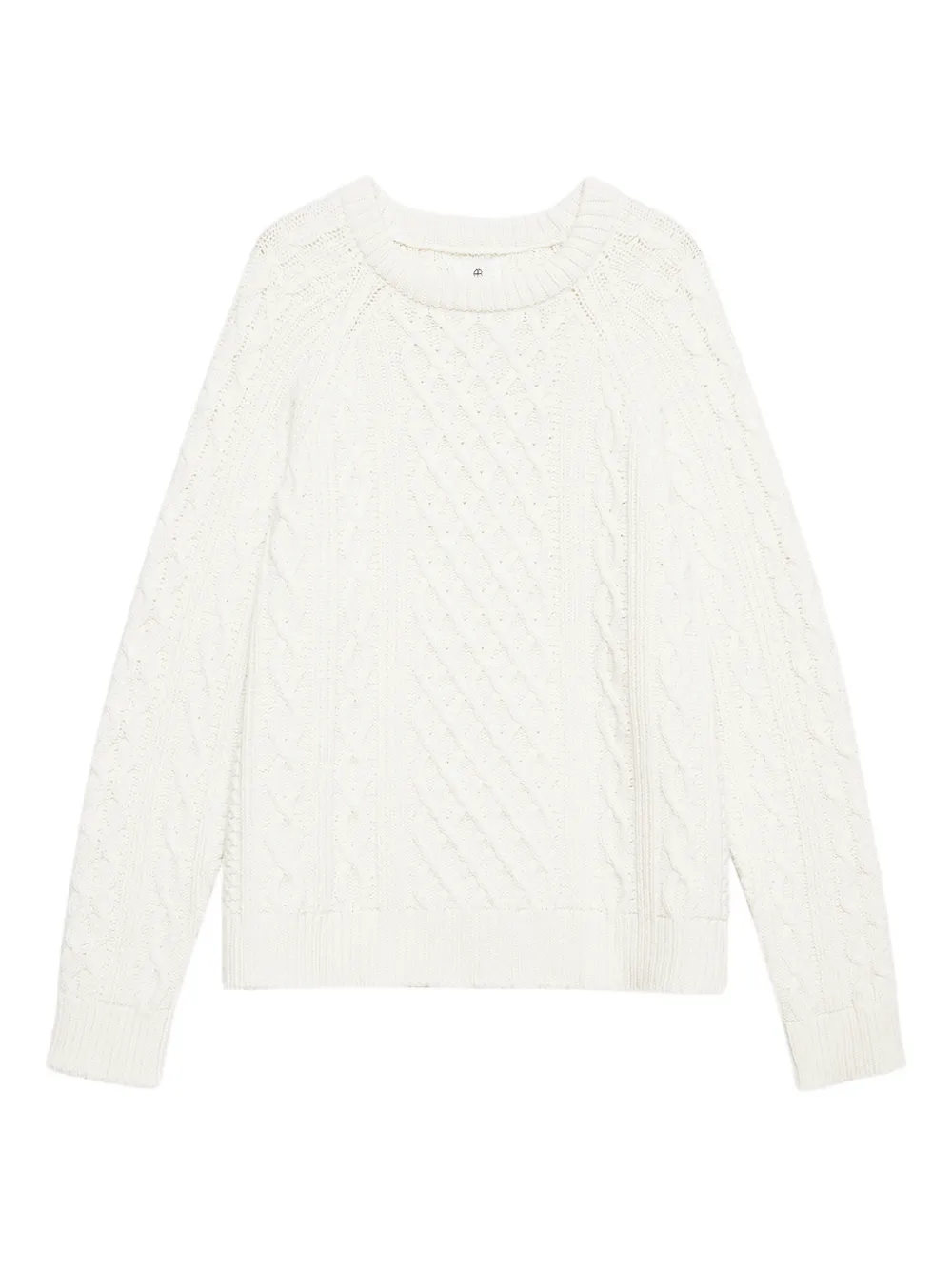 ANINE BING Louie cable-knit sweater - Bianco
