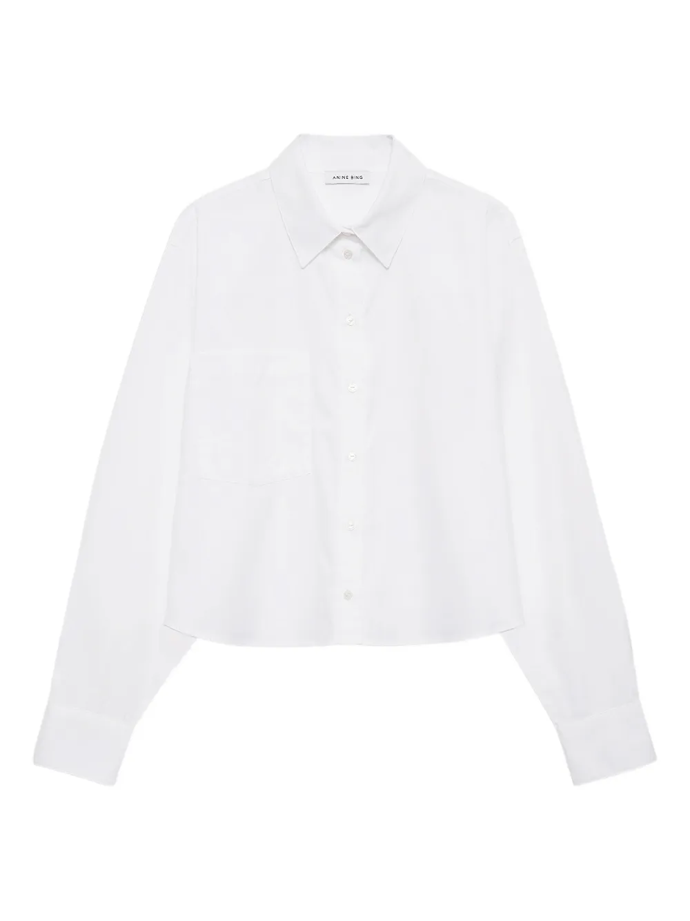 ANINE BING Essie cropped pocket shirt - Bianco