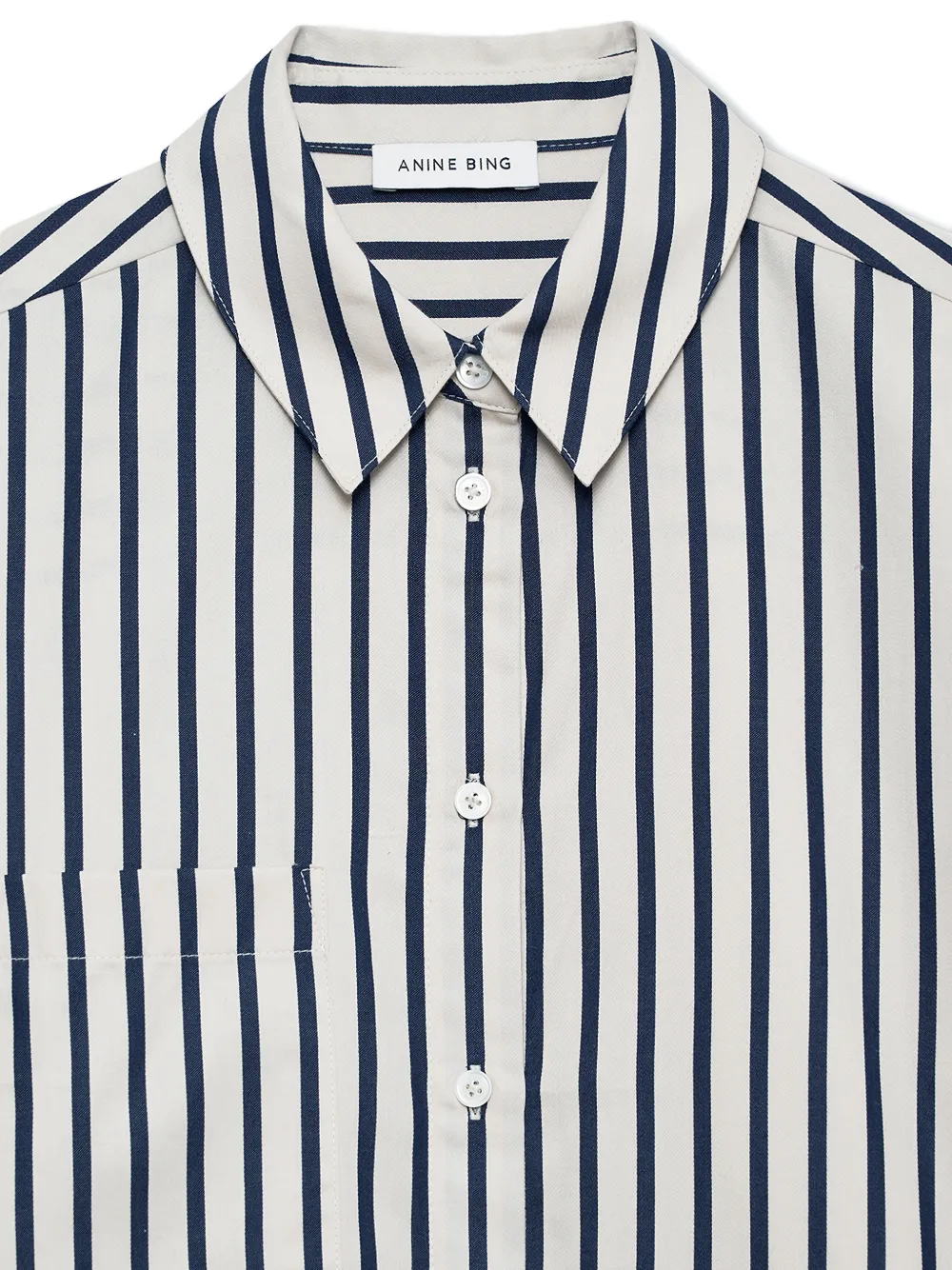 Essie Striped Cropped Shirt