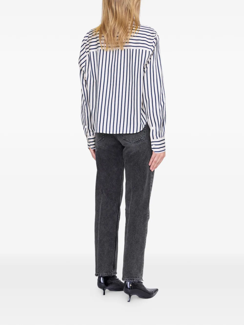 Essie Striped Cropped Shirt