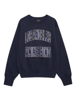 ANINE BING Spencer レオパード スウェットシャツ | ブラック