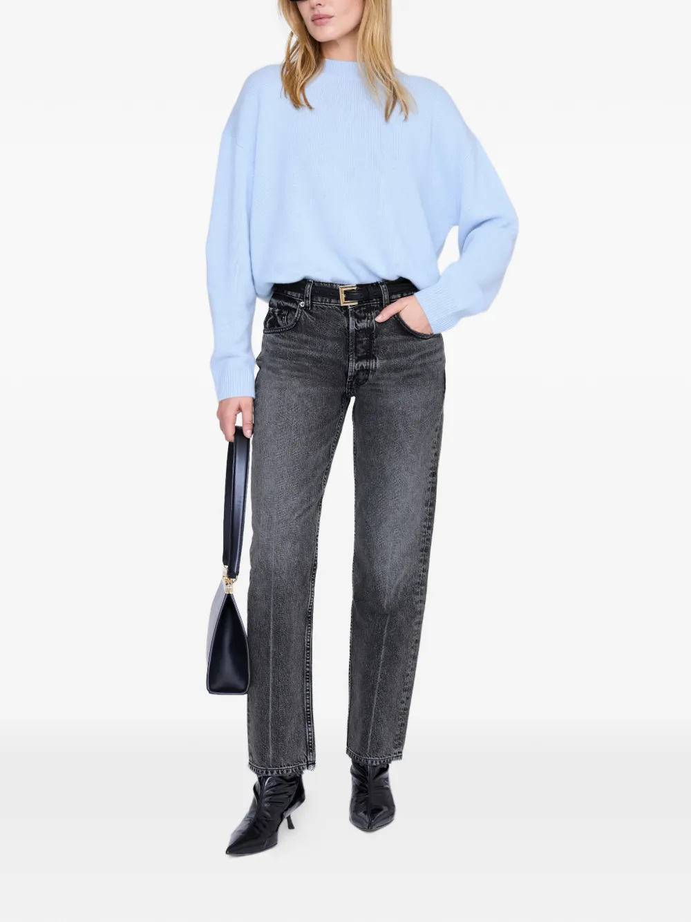 ANINE BING Lee trui met ronde hals Blauw
