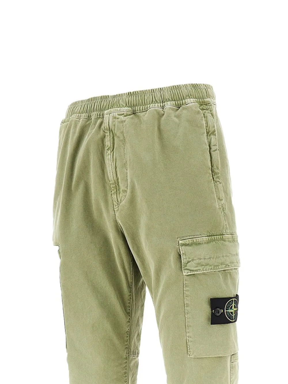Stone Island Broek met elastische taille - Groen