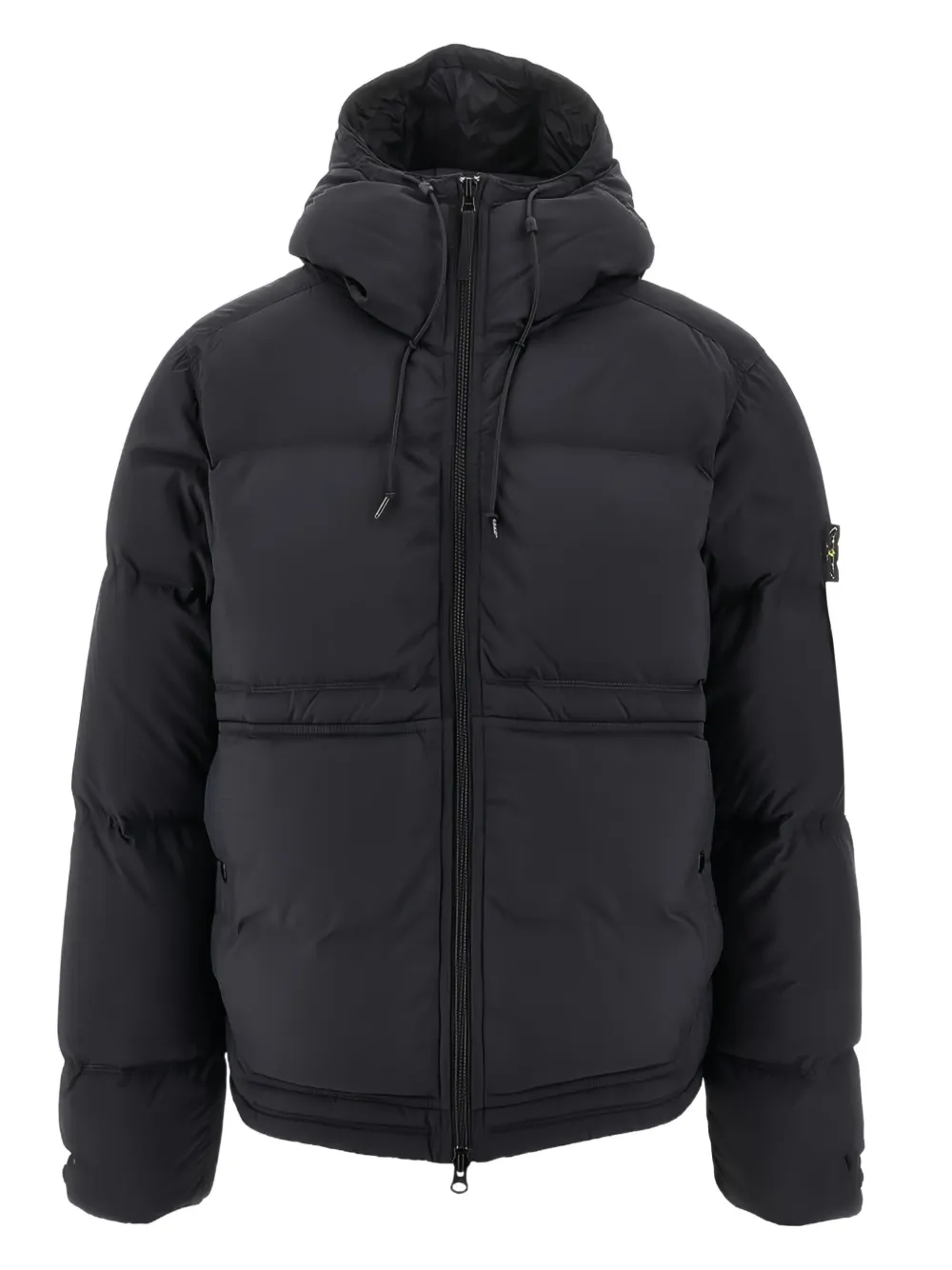 Stone Island logo-detail hooded jacket - ブラック