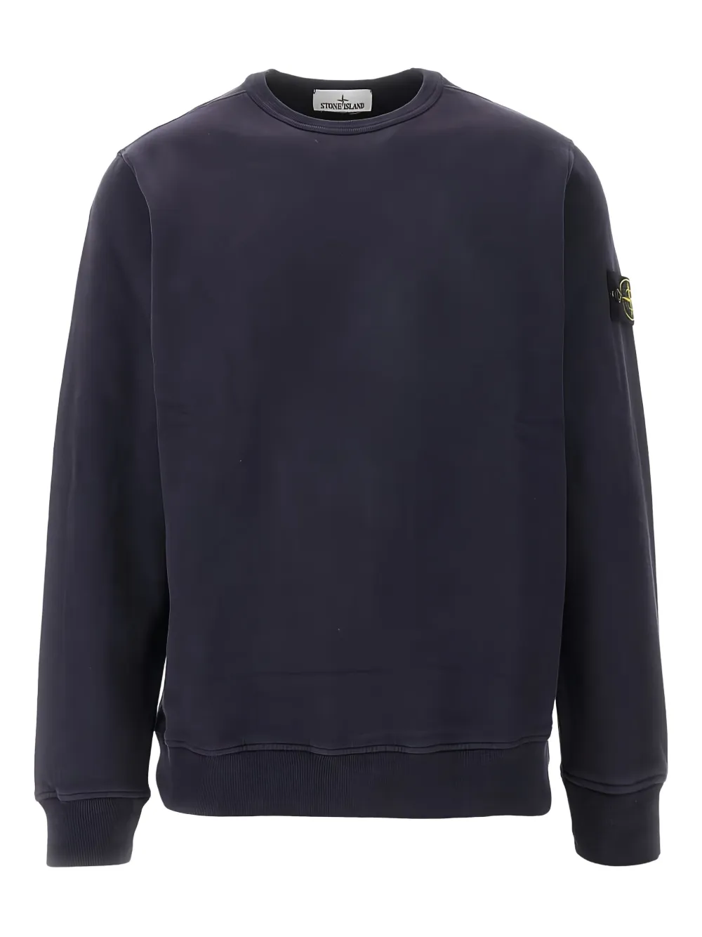 Stone Island logo-patch crew-neck sweatshirt - ブルー