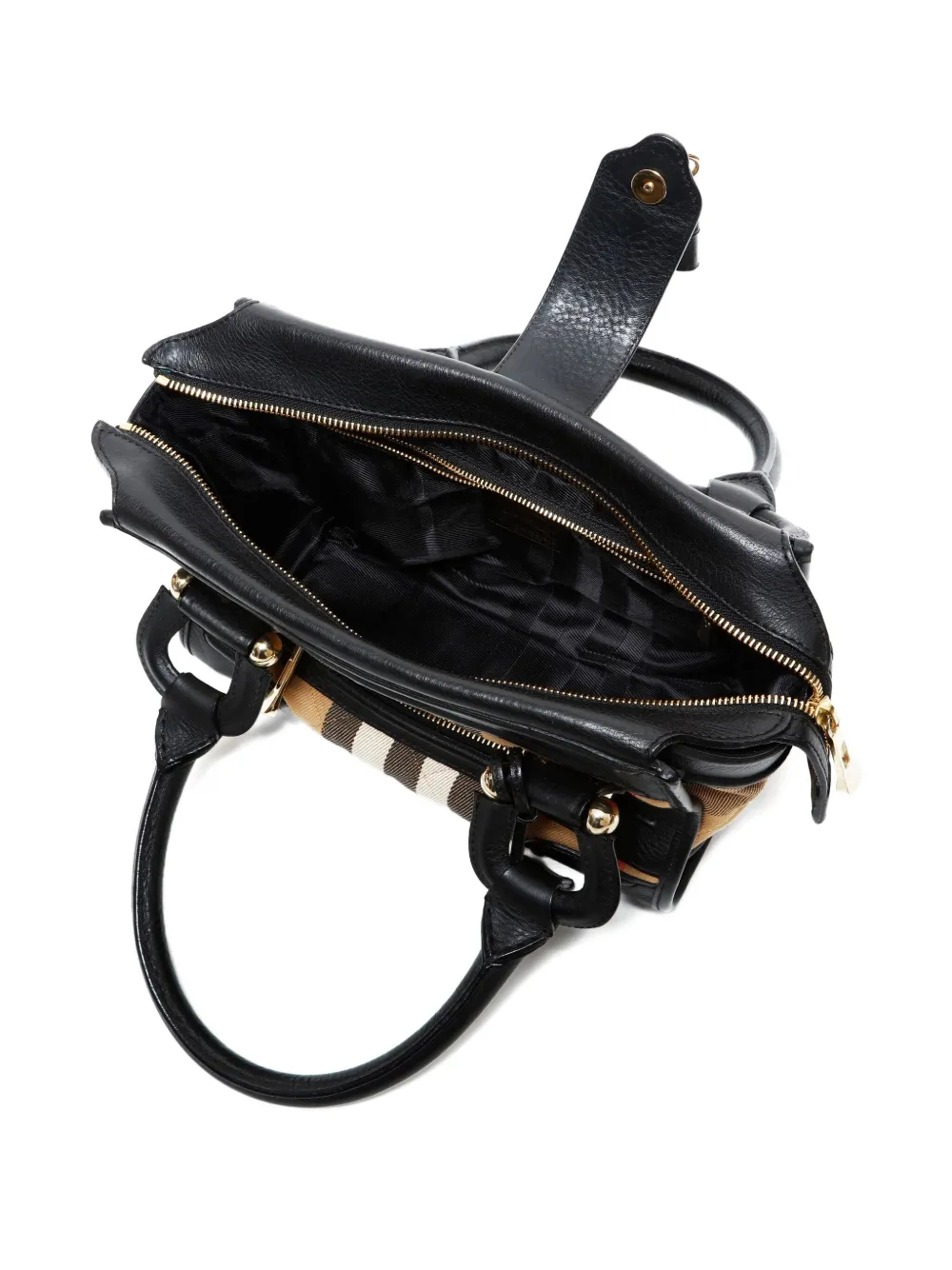 BURBERRY Pre-owned 2010-2020s Nova Check-pattern Tote Bag In Black