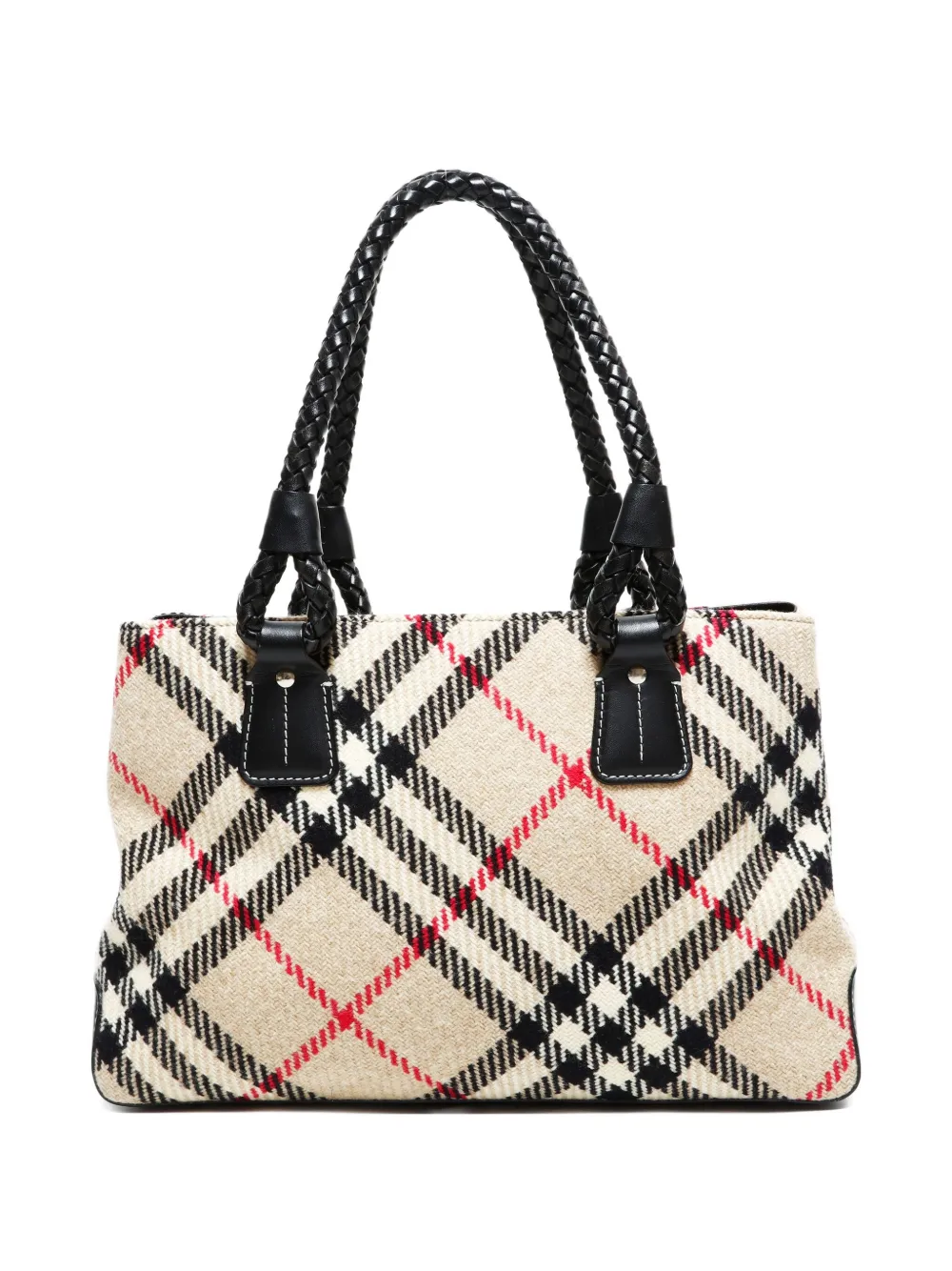Burberry Pre-Owned 2000s Nova tartan-pattern shoulder bag - ニュートラル Burberry Pre-Owned 2000s Nova tartan-pattern shoulder bag - ニュートラル