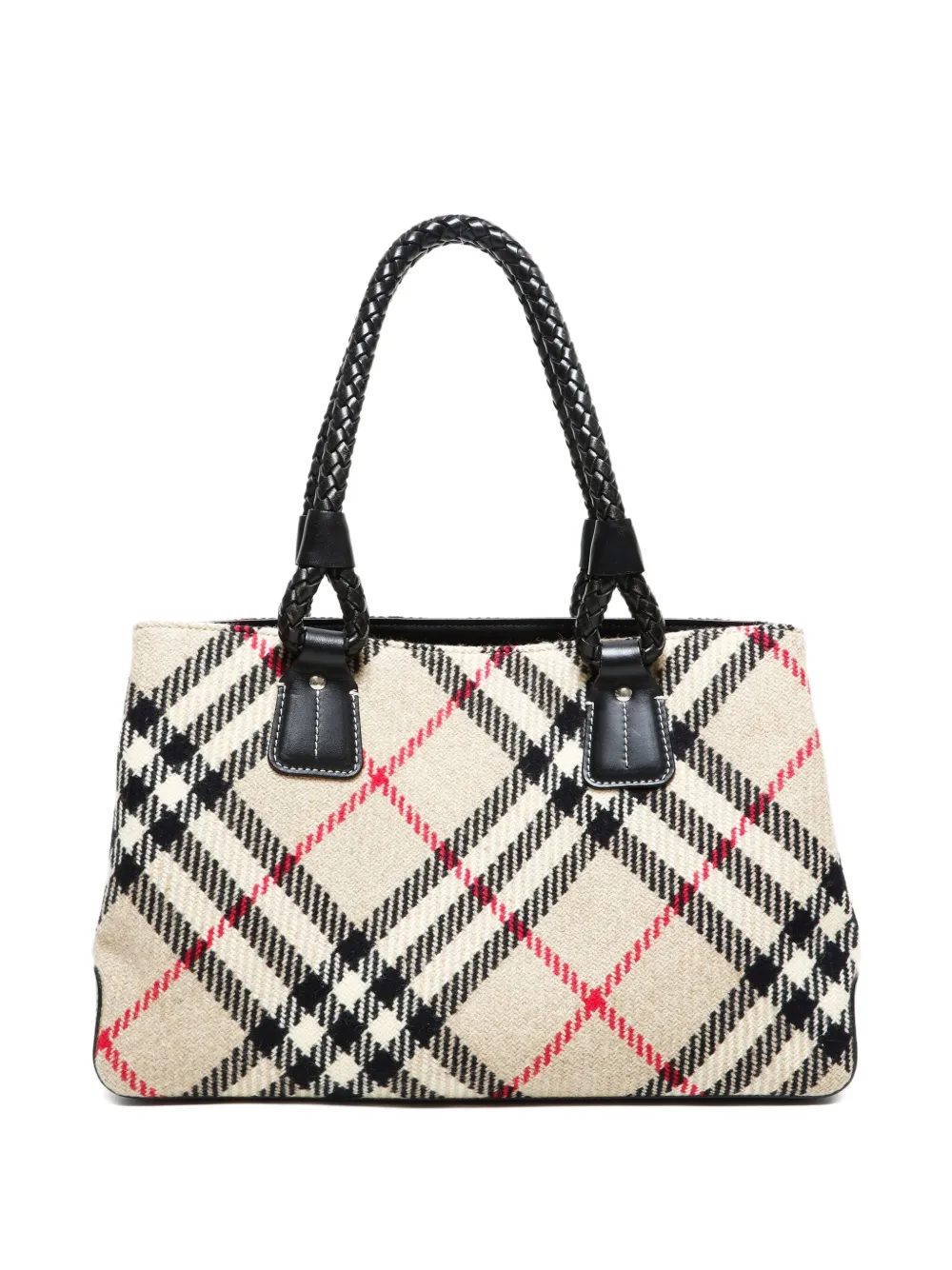 BURBERRY Pre-owned 2000s Nova Tartan-pattern Shoulder Bag In Neutral